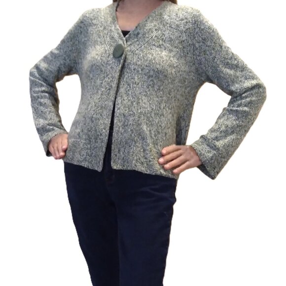 Sweaters - Green Marled Knit Sweater